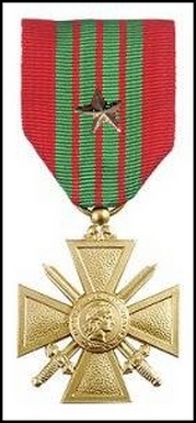 Croix de guerre 39-45 avec étoile Bronze